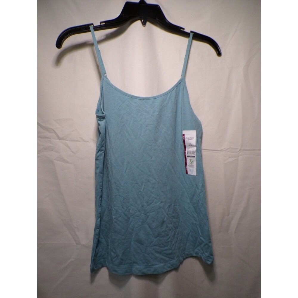 Time and Tru Women's Blue Adjustable Strap Camisole Tank Top Size S